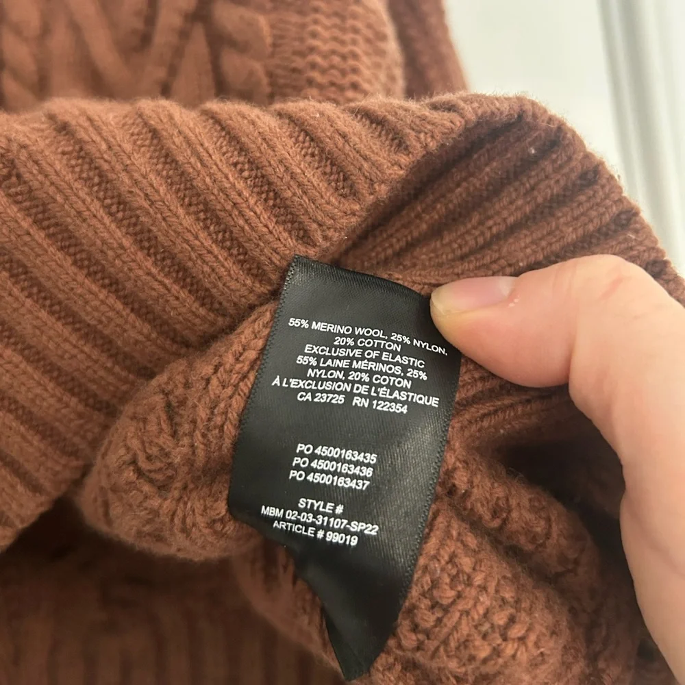 Aritzia Sunday Best Brown Cropped Cardigan Sweater - Picture 5 of 6